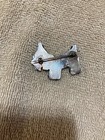Scottish Terrier Silver-colored Black Rhinestone Apparel Pin As Seen