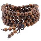 108 Beads 6mm Wooden Tibetan Buddhist Prayer Mala Bracelet - Meditation Jewelry