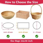 Woric 12pcs Large Cellophane Bags For Gift Baskets 24x30 Inch  Clear