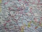 Large 1967 Map Vietnam Laos Cambodia Thailand Khe Sanh Da Nang Saigon Hanoi Hue