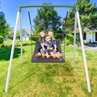 Trekassy 440lb Metal Swing Set For Kids With 60  Platform Swing Heavy Duty Frame