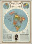 Flat Earth Map - Cbs American School Of The Air   Hammond   Map Print