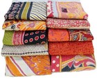 Indian Vintage Wholesale Lot 10 Kantha Blanket Throw Quilt Hippy Bohemian Quilts