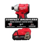 Milwaukee 3650-21p M18 1 4  Compact Hex Impact Driver Kit