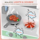 Play Kitchen With Realistic Lights   Sounds  Wooden Kitchen Playset With 28 P   