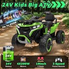 24v Kids Ride On Atv Electric Toy Car Battery Power Wheels W remote Mp3 Green