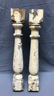 Vintage Pair Thick 3x20 Shabby Yellow Spindles Porch Balusters Old Chic 1056-26b