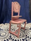 Vintage Wooden Miniature Vanity dressing Table  Pink Painted Dollhouse Furniture