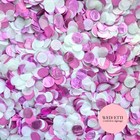 Slow Falling Biodegradable Paper Confetti 1 5cm Circles  - Glam Pink White 