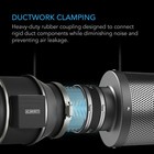 Noise Reduction Clamp  4-inch Rubber Duct Coupler With Stainless Steel Clamps