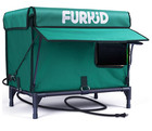 Furkid Heated Cat House For Outdoors  Teal And Grey  Size  Medium New  100c 