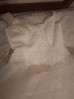 Davinci Ball Gown Wedding Dress White Size 18 V-neck Lace Beading
