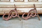 Antique Vintage Wall Sconce Light Cast Iron Industrial Lamp Brackets Pair