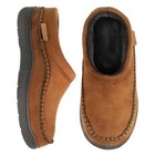  Men s Slip On Moccasin Slippers  Indoor outdoor Warm Fuzzy 11-12 Cold Tawny