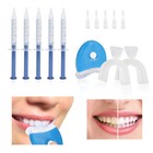 Teeth Whitening Tooth Whitener Bleaching Gel Kit 5 White Gel  1 light Trays