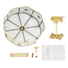 Vintage Ceiling Light Chandelier Stained Glass Lamp Flush Mount Fixture Tiffany