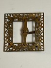 Antique Victorian Art Nouveau 1895-1910 Sash Buckle Enameled Brass 1 5      Htf