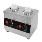 2 Bottles Commercial Electric Warmer Butter Sauce Dispenser Sauce Warmer Pump