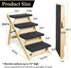 2-in-1 Dog Stairs dog Ramp With 4 Steps  Foldable Dog Stairs For High Beds Cars