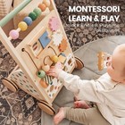 Tiny Land Wooden Baby Activity Walker Pushtoy Montessori Adjustable Speed Kids