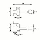 Brushed Metal Shower Arm Diverter With Handshower Mount For Hand Held Showerhead