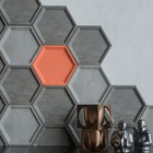 Hexagonal Concrete Wall Brick Silicone Cement Tray Mold Decoration Plaster Mould