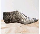 Vintage Mexican Milagro Signed Shoe-form Folk Art Sculpture  7 75  Long 