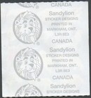Vintage 1980s Sandylion Mini Fuzzy Wild Jungle Zoo Animals Sticker Mod Strip X2
