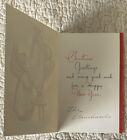 Vintage Christmas Angel Pair Harp Work Stand Chair Greeting Card 1950s 1960s