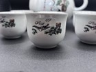 Vintage Chinese Porcelain Tea Set Teapot And 6 Cups Crane   Pine Longevity Not