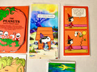 Hallmark Peanuts Snoopy Vintage Halloween Cards And Pumkin Carols Books Lot Set