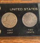 Half Cent  Two Cent  3 Cent Silver  3 Cent Nickel  Twenty Cent 90  Silver
