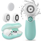 Electric Facial Cleansing Brush - Exfoliating Massage  3 Heads  2 Speed  Deep Cl