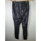 Zara Trafaluc Black Faux Leather Lace Up Leggings High Waist Ankle Zip Small