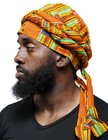 Kente African Print Pre-tied Turban For Men