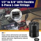 1 2  To 3 4  L075 Flexible L-jaw Coupling Coupler Set Rubber For Log Splitter