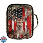 Suobstales Deer Print Bible Cover Carrying Book Case For Women Men American F