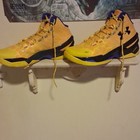 Under Armour Curry 2 Retro Double Bang Yellow Blue High Top Basketball 3026281-   