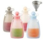 4pk Reusable Baby Food Pouches 5 5oz Bpa Free Refillable Squeeze Pouch