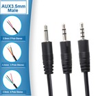 3 5mm Audio Cable Connector 2 3 4 Pole Mono Stereo Male  Female Extension Wire