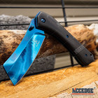 8  Classic Wood Handle Assisted Open Pocket Knife Cleaver Blade Folding Knife