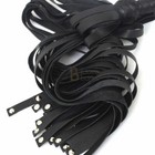 Real Genuine Cow Hide Leather Flogger 25 Falls Black Heavy   Steel Studded 