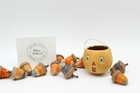 Vintage Halloween Inspired Acorns 12 Primitive Felted Folk Art Melissa Philbrook