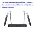 Dual Channel Handheld Uhf Wireless Microphone System 2-channel Audio Karaoke Mic