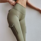 High Waist Leggings With Pockets Workout Gym Legging Scrunch Butt Yoga Pants