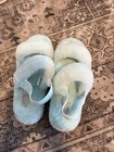 Ugg Fluff Yeah Slide Sandals Women   s 7     Ice Blue Sheepskin Slingback     New