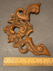 Carved Wooden Flower Scroll Clock Splat Topper Pediment Salvage Moulding Vintage