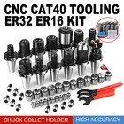 Cat 40 Tooling Kit For Haas Fadal Cnc Mill-er Chuck Collet Holder Er32 16 Tap
