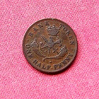 1854 Bank Of Upper Canada Half Penny Token   -  plain 4 