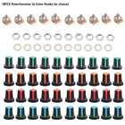 Us Stock 10 Units 1k B1k Ohm Linear Taper Rotary Potentiometer Pot  Orange Knob